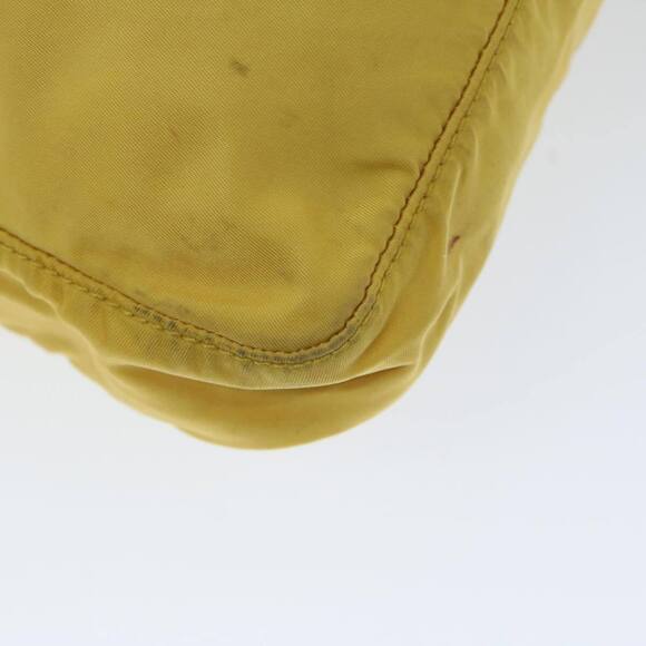 PRADA Tote Bag Nylon Yellow Auth 67978